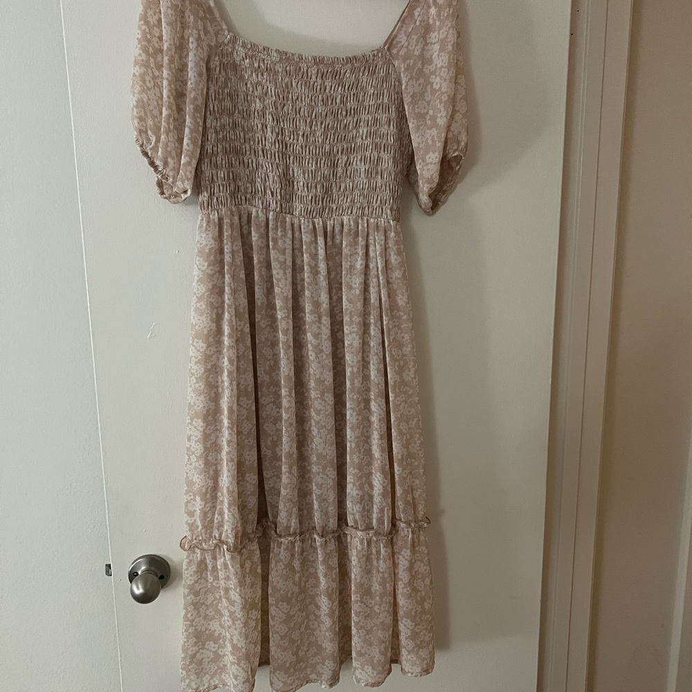 Floral Smocked Midi Dress